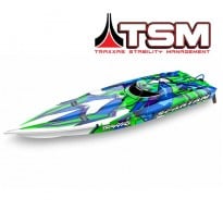 Spartan Brushless High Performance Race Boat 36 GreenR RTR New Version w/ TQi Radio TSM iD Castle ESC