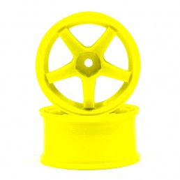 R-SPEC VALINO GV330 26mm Offset +7 Rim 2 pcs Fluorescent Yellow For 1/10 RC Drift