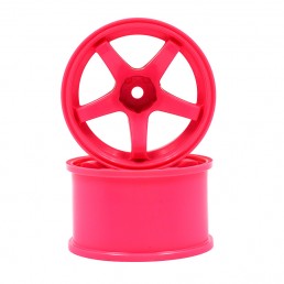 R-SPEC VALINO GV330 30mm Offset +9 Rim 2 pcs Fluorescent Pink For 1/10 RC Drift